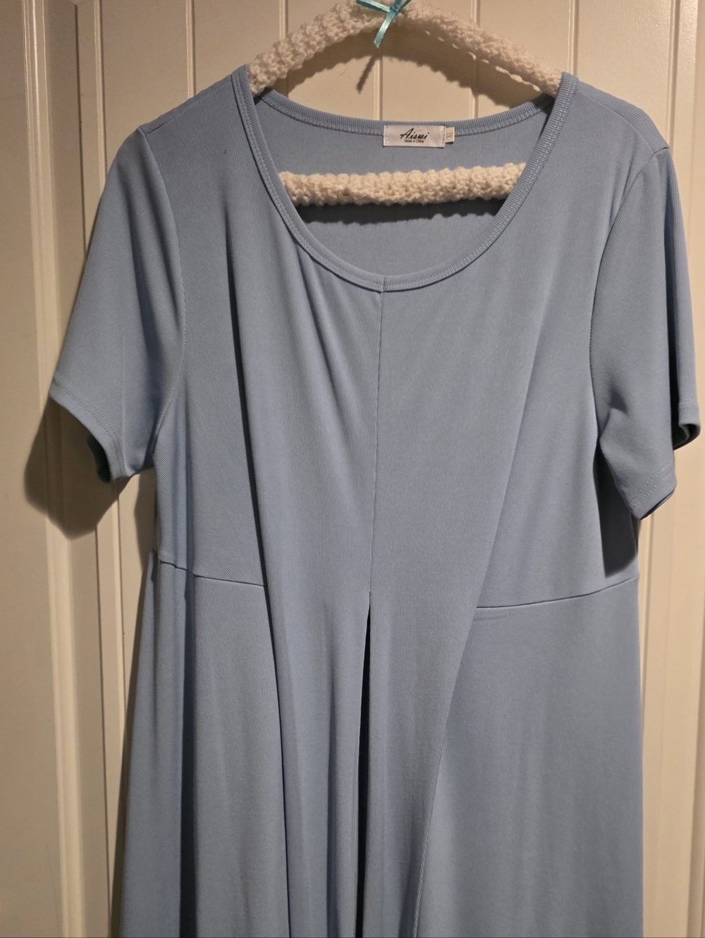 Light Blue Short Sleeve Midi Dress — Alfani